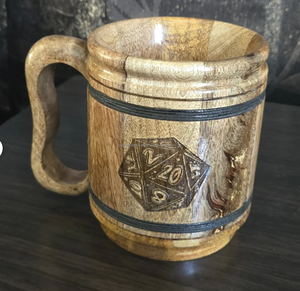 Tazas de madera hechas a medida con tallado adecuadas para tiendas temáticas nórdicas y tiendas de suministros de artesanía vikinga - Product Image 5