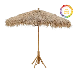 Sombrilla Plegable Compacta de 1.8m con Cubierta de Paja, al Mejor Precio - Product Image 1