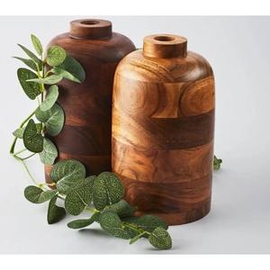 Fabricante al por mayor de jarrones de madera de mango hechos a mano para decoración del hogar, a un precio asequible. - Product Image 1
