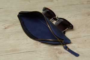 Étui à lunettes vintage en cuir pleine fleur, doublure douce et durable, protection pour lunettes, qualité export en gros LGC-0039 - Product Image 3