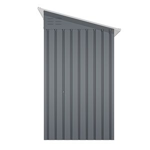 5X3 Ft grigio capannone di stoccaggio esterno in acciaio Utility Tool House con porta chiudibile a chiave bocchette per giardino Patio di stoccaggio - Product Image 3