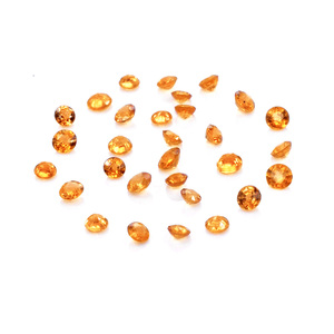 แซฟไฟร์สีส้มธรรมชาติแบบไม่ผ่านการปรับแต่ง ขนาด 3 มม. แซฟไฟร์สีส้มธรรมชาติทรงกลมเจียระไนสำหรับทำเครื่องประดับ - Product Image 2