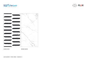 600x1200mm <b>Black</b> White Geometric Porcelain Tiles Satin Matt Marble Finish Non Reflective Decorative Floor Wall Tiles Commercial - Product Image 2
