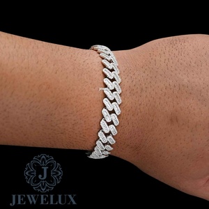 High Export Quality Moissanite Diamond Bracelet Hip Hop Jewelry for <b>Men</b> And Women From Indian Supplier For Export - Product Image 1