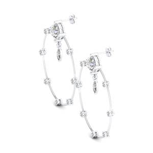 REYES - Pendientes de Aro Clásicos de Oro Sólido de 14K y 18K con Diamantes Cultivados en Laboratorio CVD HPHT para Mujer, Elegantes, Regalo para Novia, Joyería Fina - Product Image 3