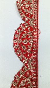 Ribete de Encaje Bordado Floral Elegante y Versátil, 100% Poliéster Ecológico, para Vestidos de Novia de Alta Gama - Product Image 3