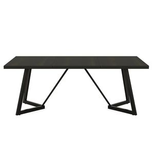 Tavolo da Pranzo Moderno Allungabile con Piano in Legno Massello e Pietra di Marmo, Include Sedie per Sala da Pranzo - Product Image 2