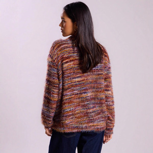 Cardigan en tricot décontracté pour femmes, pull chaud, doux et léger, haut à manches longues à superposer pour un usage quotidien - Product Image 2