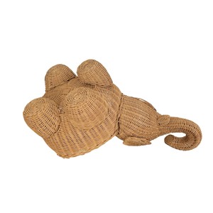 Handwoven <b>Elephant</b> Rattan Storage Basket Ceramic Pot Holder Eco Friendly Indoor Garden <b>Plant</b> Flower <b>Stand</b> Bulk - Product Image 4