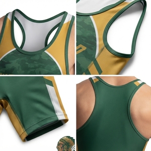 Custom Green Camo Spandex Wrestling Singlet Sublimated High School Youth Team Uniform for Combat Sports Martial Arts OEM - Product Image 4
