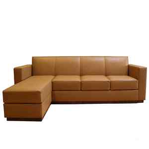 Modern Industrial Design Leather Reception Sofa <b>Set</b> with Chrome Base and Foam Frame Center/Side Tables for Hospitals - Product Image 3