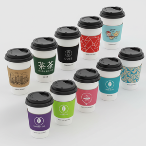 Fabricant vietnamien de manchons en papier kraft imprimés sur mesure pour gobelets à café, biodégradables, écologiques, résistants au micro-ondes, pour boissons - Product Image 6