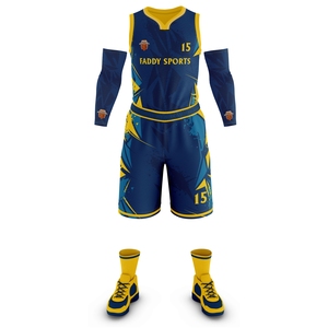 Ensemble de maillot et short de basketball personnalisé à sublimation intégrale, respirant et à séchage rapide, pour hommes et jeunes équipes - Product Image 1