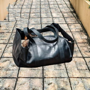 Nouveau porte-bois décontracté en cuir véritable, durable, léger et anti-odeur pour le camping en plein air et les foyers - Product Image 1