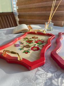 Plateau en bois imprimé sérigraphié couleur unie pour décoration intérieure minimaliste, plateau de service en gros - Product Image 5