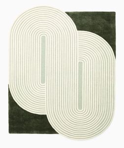 Alfombra de Lana Tufted Hecha a Mano en India, Moderna, con Patrón de Doble Cápsula, Alfombra de Piso Suave y Afelpada para Sala de Estar - Product Image 2