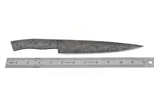 มีดเชฟเหล็กดามัสกัสทำมือแบบเต็มด้าม  รักษ์โลก ใช้ได้ทั้งมือซ้ายและขวา  ใบมีดเปล่าสำหรับครัว 5 ชิ้น - Product Image 5