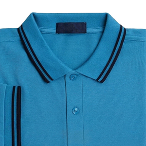 Camisa de Golf para Hombre de Alta Calidad, 60% Algodón, 40% Elastano, Jersey Sólido Transpirable, Casual, Manga Corta, Cierre de Botones, 220g - Product Image 3