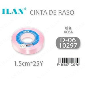 Cinta de satén de 1.5 cm x 25 yardas, color rosa, para envolver regalos - Product Image 3