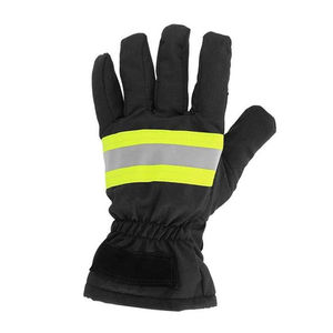 Gants de pompier en cuir ignifuges de sécurité avancés pour les opérations de sauvetage, avec sangle réfléchissante, service OEM - Product Image 2