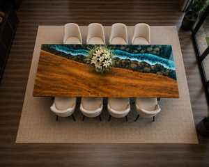 Eco Friendly Solid Wood <b>Epoxy</b> <b>Resin</b> River Coffee <b>Table</b> Handmade Live Edge Custom Modern Luxury Home Furniture - Product Image 1