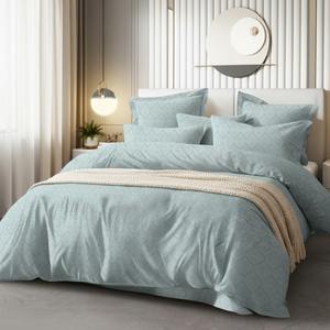 Luxury Solid Color Cotton <b>Comforter</b> <b>Sets</b> Available For Modern Bedrooms and Hospitality Supply At Discounted Price - Product Image 1