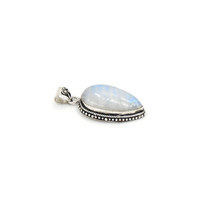 Wholesale <b>Rainbow</b> Moonstone Pear Shape Brass Pendant Handmade Gemstone Pendant Boho Jewelry Necklace Charm No Chain - Product Image 2