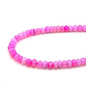 Collar de ópalo rosa natural liso con cuentas de 7-8 mm, gargantilla de cuentas, joyería de moda para fiestas, para mujer, venta al por mayor. - Product Image 6