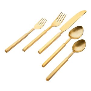 Latest Arrival of 100% Genuine Quality Customized Designs Silver Flatware Home and Hotel Usage <b>Waved</b> Handle Cutlery Set - Product Image 6