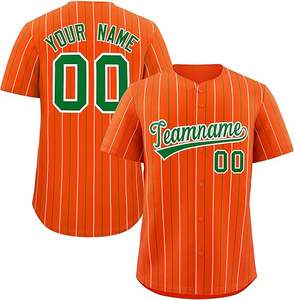 Camiseta de béisbol personalizada con rayas, nombre personalizado, número, logotipo del equipo, ligera, de alto rendimiento, 100% poliéster, para hombre - Product Image 3