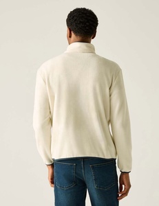Sudadera de Forro Polar con Cierre de Cremallera para Hombre, Diseño Color Block, Chaqueta Casual de Corte Regular, Prenda Exterior Tejida Transpirable para Otoño - Product Image 5