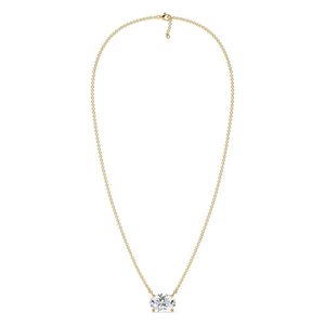 สร้อยคอเพชรรูปไข่เพาะเลี้ยงในห้องปฏิบัติการแบบเม็ดเดี่ยว - Product Image 2