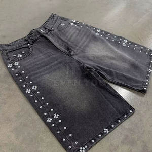 Pantalones Cortos Urbanos de Moda con Pedrería para Hombre, Diseño Brillante con Detalles de Pedrería para Estilo Urbano y Uso Diario - Product Image 4