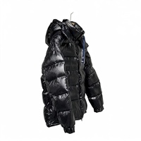 Blouson d'hiver unisexe à motif lettres, à capuche, fermeture éclair, imperméable, écologique, coupe-vent, décontracté, longueur standard