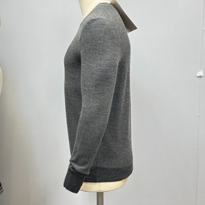 Pull 100% coton de haute qualité pour hommes OEM coupe régulière manches longues pull à col rond automne décontracté solide mince tricots - Product Image 5