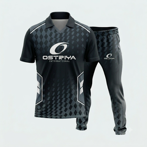 Conjunto de Uniforme de Cricket para Hombre Ostriya, Jersey de Manga Corta y Pantalones con Estampado Sublimado, 100% Poliéster, Absorbe la Humedad, Corte Atlético - Product Image 6