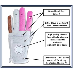 Guantes de Golf de Cuero Cabretta Genuino de Calidad Profesional, Diseño Blanco Elegante para Hombre, Absorben la Humedad, Ajustables, con Logotipo Personalizado - Product Image 3