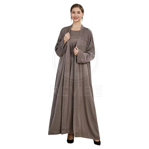 Embroidered Elegant Breathable Modest <b>Kaftan</b> Abaya with Stylish Design for Daily Fashion Wear - Product Image 2