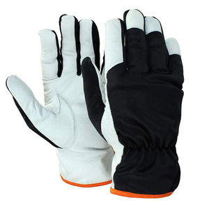 Heavy Duty Breathable Material Working <b>Driver</b> <b>Gloves</b> Industrial Work Men Long Lasting Goat Grain Leather Safety Driving <b>Gloves</b> - Product Image 2