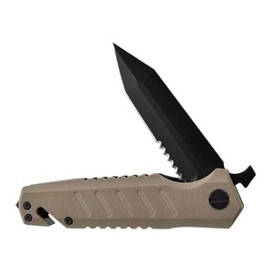 Cuchillo Plegable de Doble Hoja de Acero de Damasco OEM Personalizable con Mango de Madera, Hecho a Mano, para Caza y Camping al Aire Libre - Product Image 3