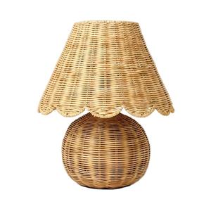 Lámpara de mesa de mimbre y ratán tejida a mano, diseño de cúpula, iluminación artesanal, éxito de ventas sostenible, para pedidos al por mayor y exportación. - Product Image 3