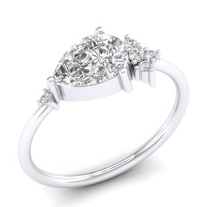 Anillos de Compromiso de Plata de Ley 925 con Moissanita de Alta Calidad REYES, Joyería Fina Personalizada para Mujer - Product Image 2