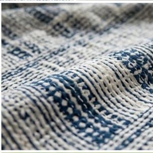 Premium Hand Block Printed Cotton Sanganer Kantha Queen Size <b>Throws</b> <b>Large</b> Width Handmade Indian Quilt Bedroom Home Decor Bulk - Product Image 6