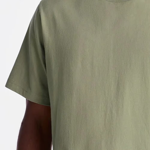 T-shirt unisexe homme surdimensionné vert olive, logo personnalisé, coton premium, coupe ample, streetwear décontracté, manches courtes - Product Image 2