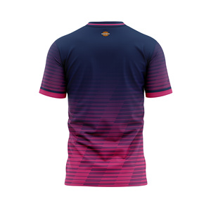 เสื้อเจอร์ซีย์กีฬาแขนสั้นคอวีทรงเข้ารูปสำหรับผู้ชาย รุ่น MADE4MATCH ออกแบบเองได้ พิมพ์ลายไล่สีด้วยเทคนิค Sublimation ระบายอากาศได้ดี แห้งเร็ว - Product Image 4