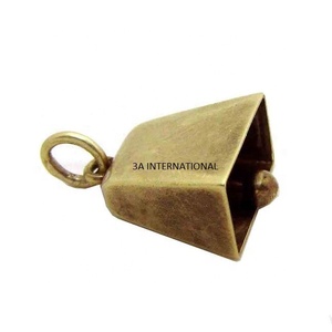 Campana de Puerta Dorada con Acabado Antiguo y Cuerda para Bodas de Lujo, Campanas Colgantes de Metal para Montar en la Pared, para Hogar, Hotel y Navidad - Product Image 1