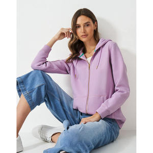 Sudaderas con capucha de algodón polar de 430 gramos al por mayor, de alta calidad, personalizadas, estilo urbano, oversize, con hombros caídos y cremallera completa - Product Image 2