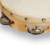 Bulk Supply Musical Instruments 10 Inch Wood Tambourine Sounds Maker Promotional Wood Tambourines In Low MOQ