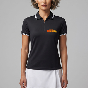 เสื้อโปโลผู้หญิง OEM/ODM ปักโลโก้ตามสั่ง ผ้าฝ้าย 100% เป็นมิตรกับสิ่งแวดล้อม คุณภาพสูง ระบายอากาศได้ดี แห้งเร็ว ไม่ยับ - Product Image 2
