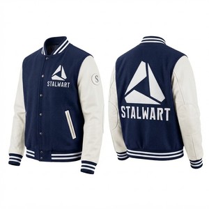 เสื้อแจ็คเก็ตวาร์ซิตี้ยูนิเซ็กซ์ แบรนด์ Stalwart แขนผ้าวูล โลโก้ลายเรขาคณิต สไตล์ลำลอง สำหรับฤดูหนาว คอตั้ง ติดกระดุมแถวเดียว กันลม ระบายอากาศได้ดี - Product Image 5